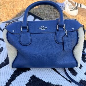 Coach Navy and Cream Satchel